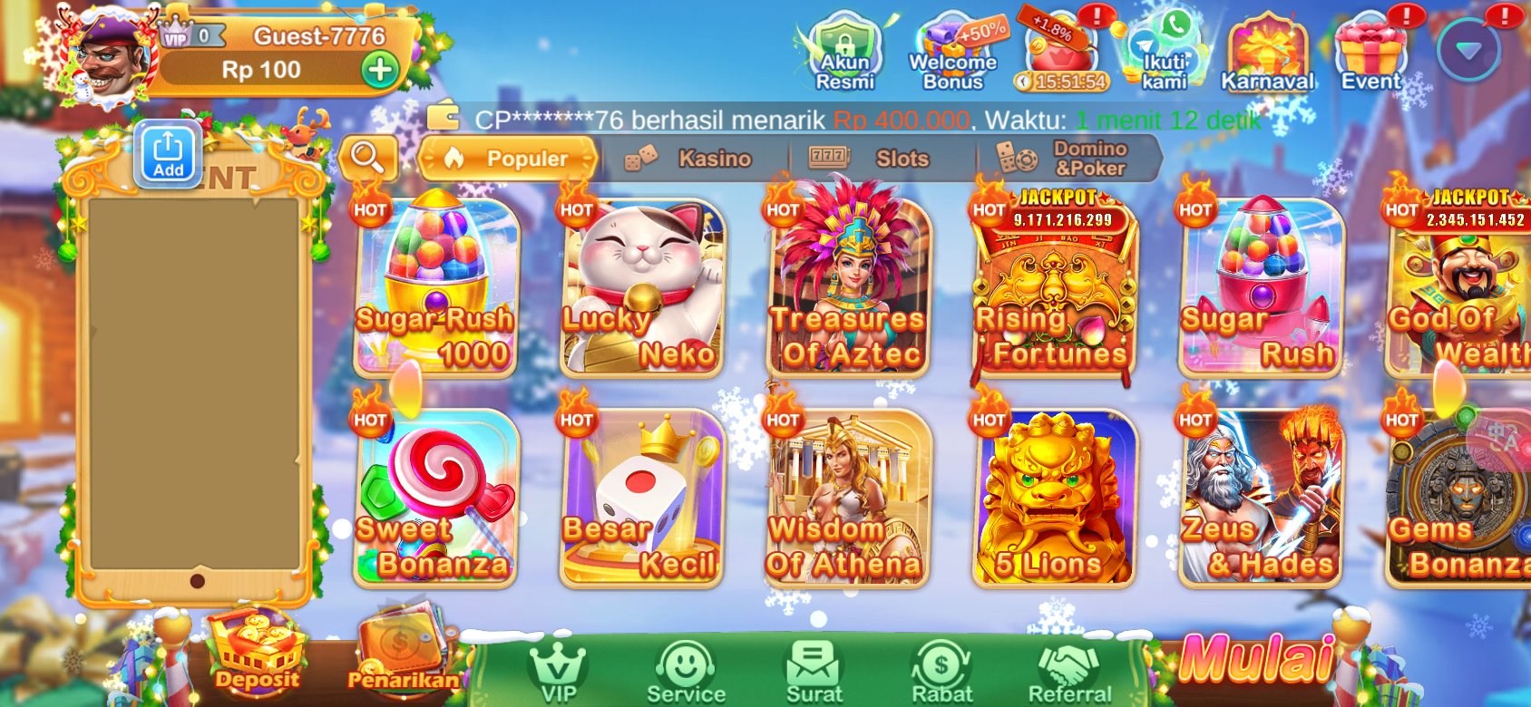 Permainan slot terbaik dengan jackpot hingga miliaran di K3K3 2.